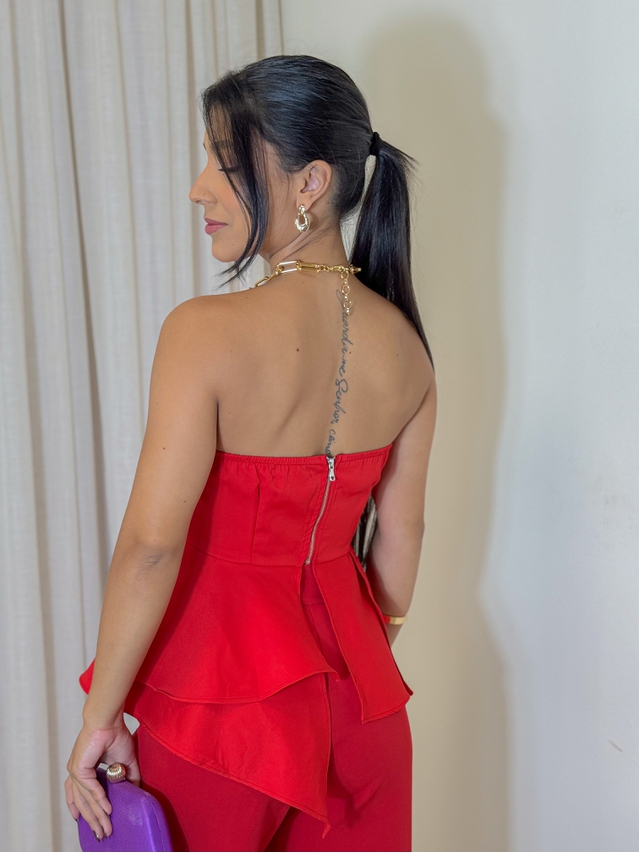 Blusa Tomara Que Caia Laysa Vermelha