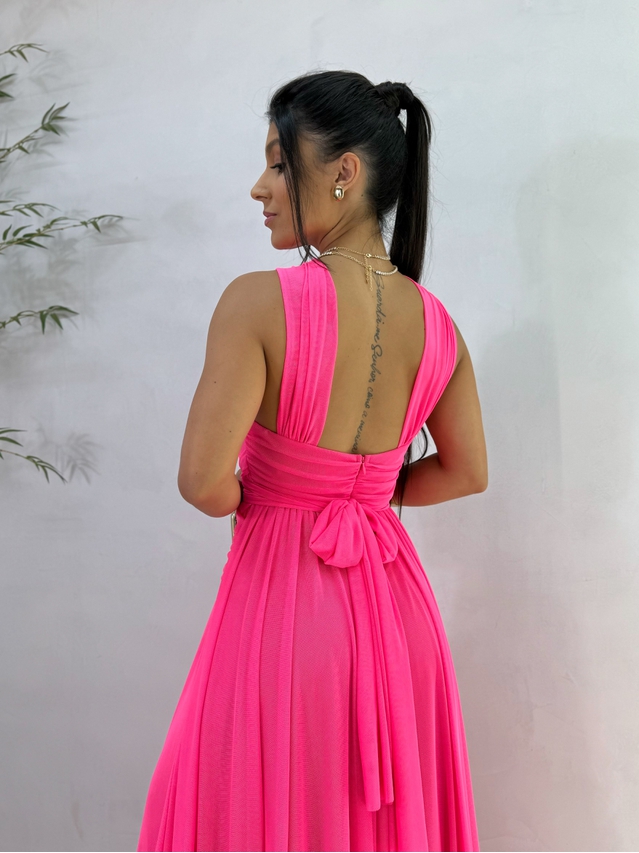 Vestido Festa Tule Rosa