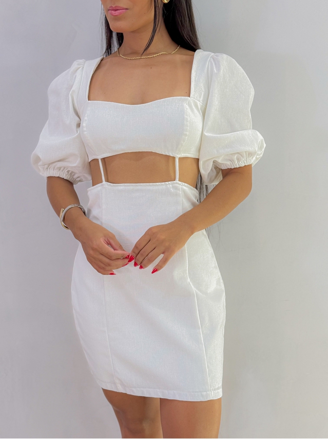 Vestido Linho Anaisa Branco 