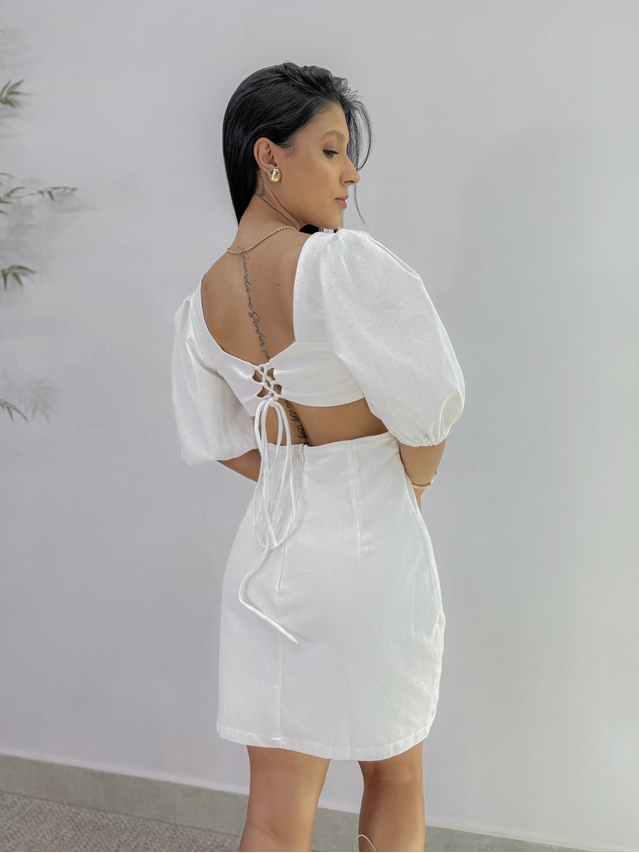 Vestido Linho Anaisa Branco 