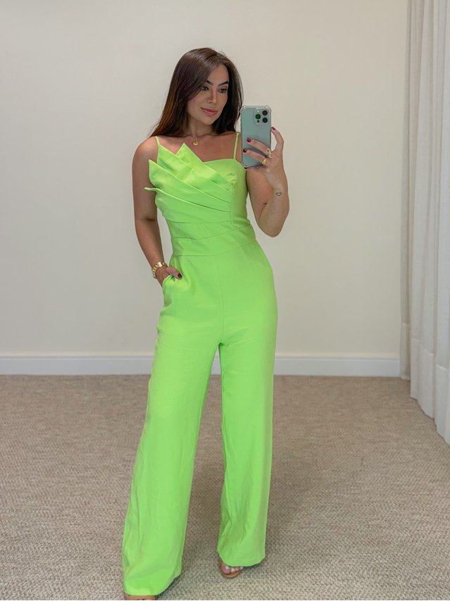 Macacão Assimétrico Janaína Verde