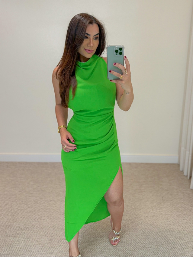 Vestido Midi Fabricia Verde