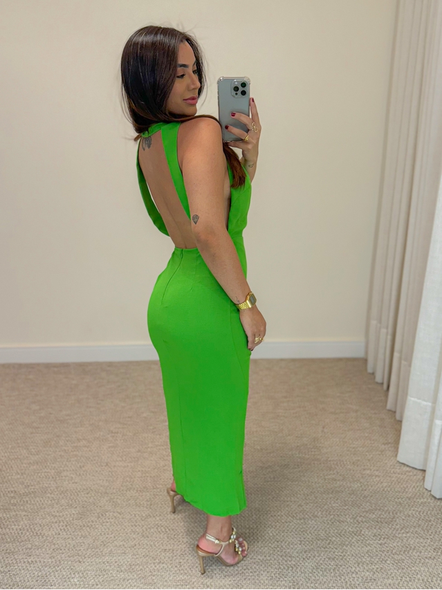 Vestido Midi Fabricia Verde