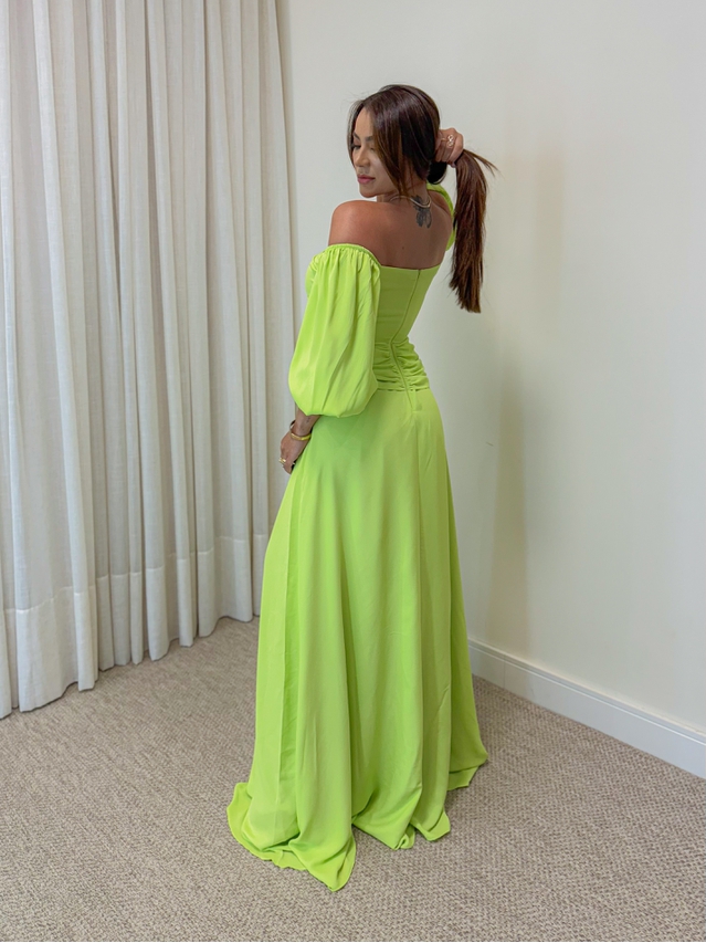Vestido Longo Festa Lima 
