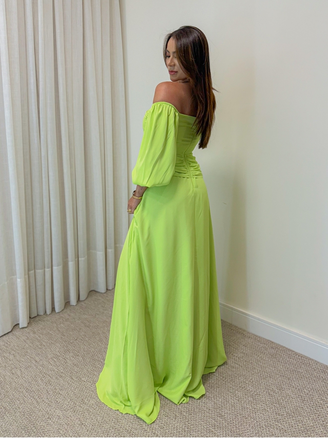 Vestido Longo Festa Lima 