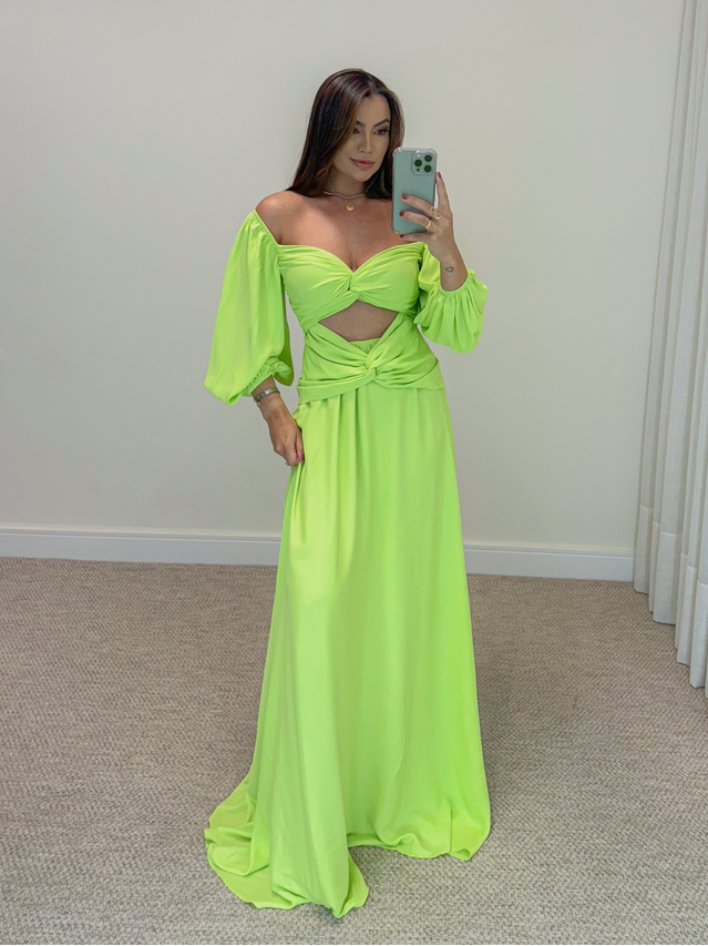 Vestido Longo Festa Lima 