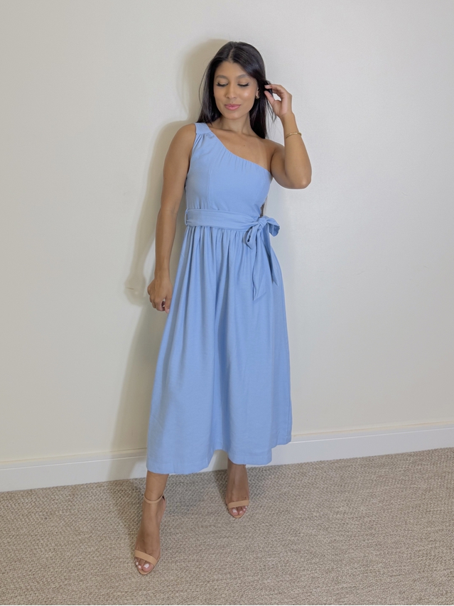 Vestido Midi Ariela Azul