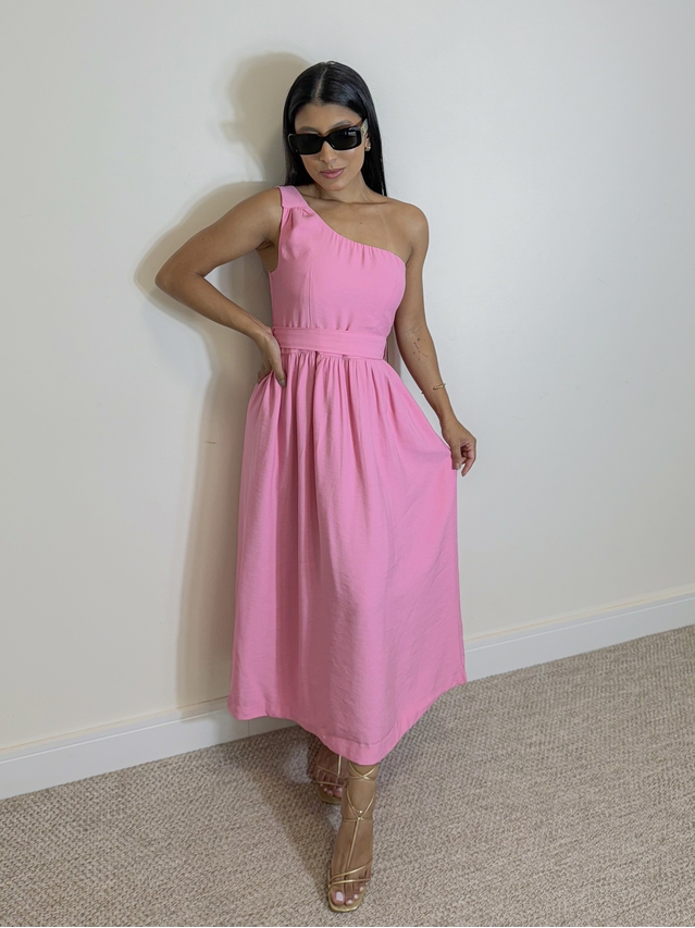 Vestido Midi Ariela Rosa