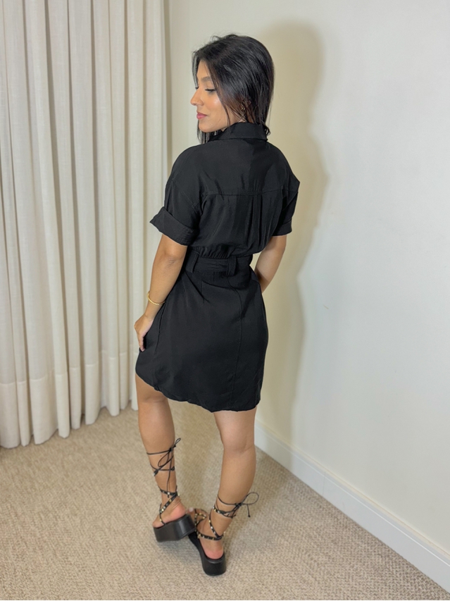Vestido Botões Preto