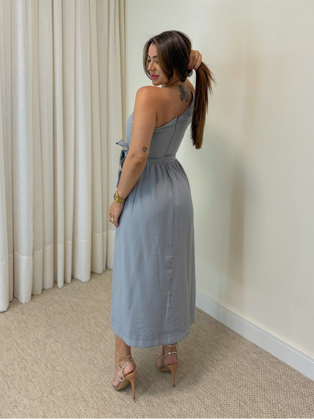 Vestido Midi Ariela Cinza