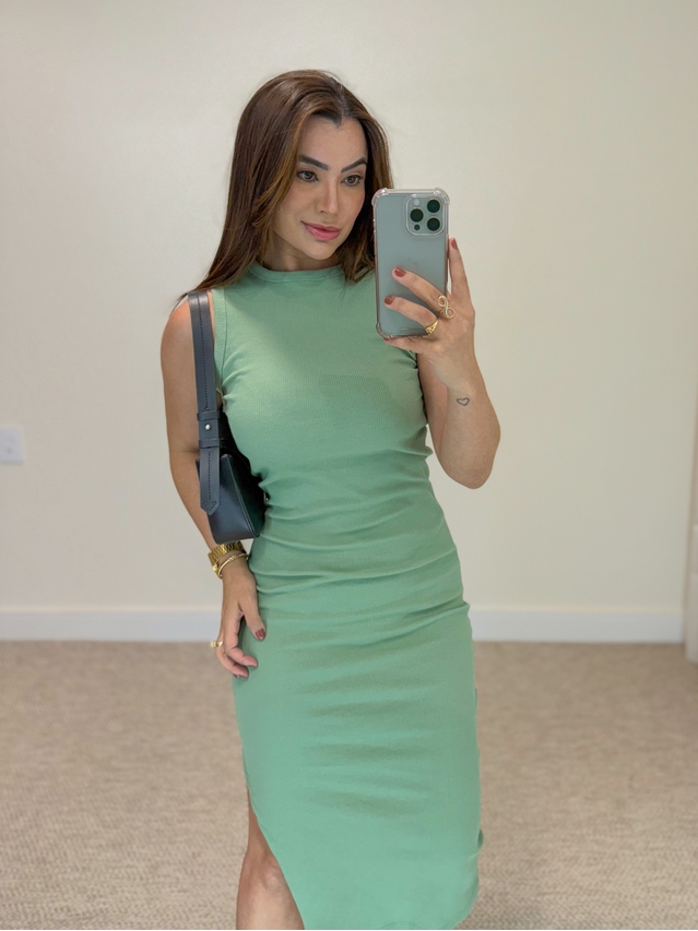 Vestido Canelado Kiara Oliva