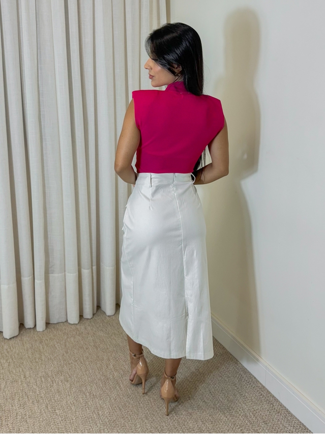 Saia Midi Resinada Off