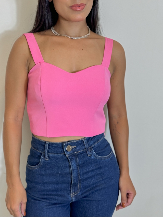 Cropped Alça Daniele Rosa