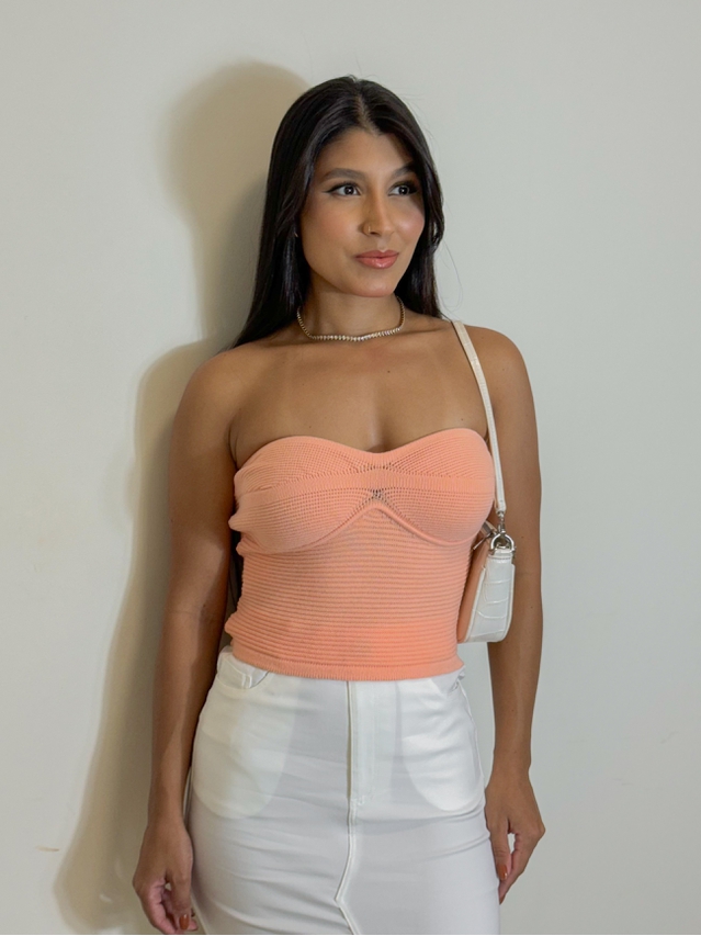 Cropped Tricot Érica Coral
