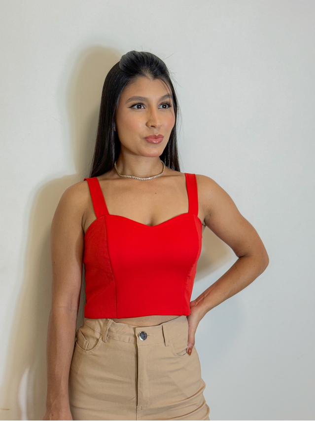 Cropped Alça Daniele Vermelho