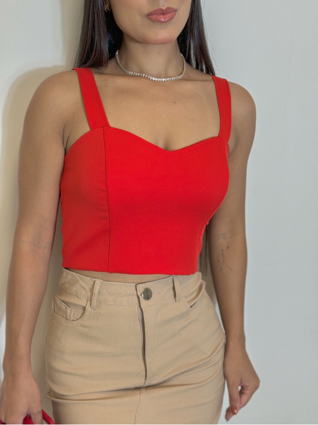 Cropped Alça Daniele Vermelho