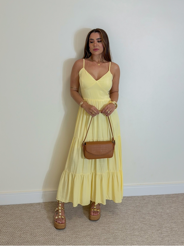 Vestido Midi Atenas Amarelo