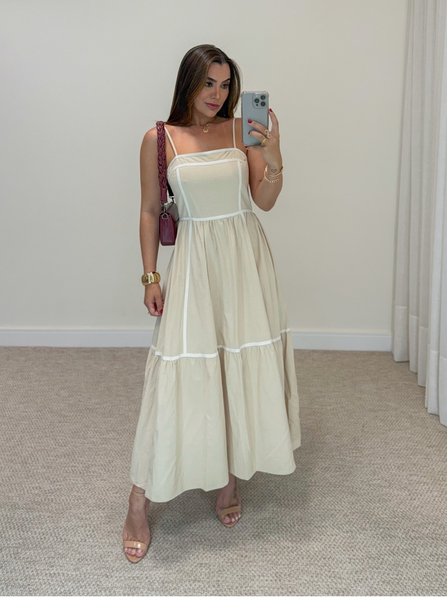 Vestido Midi Mariana Areia