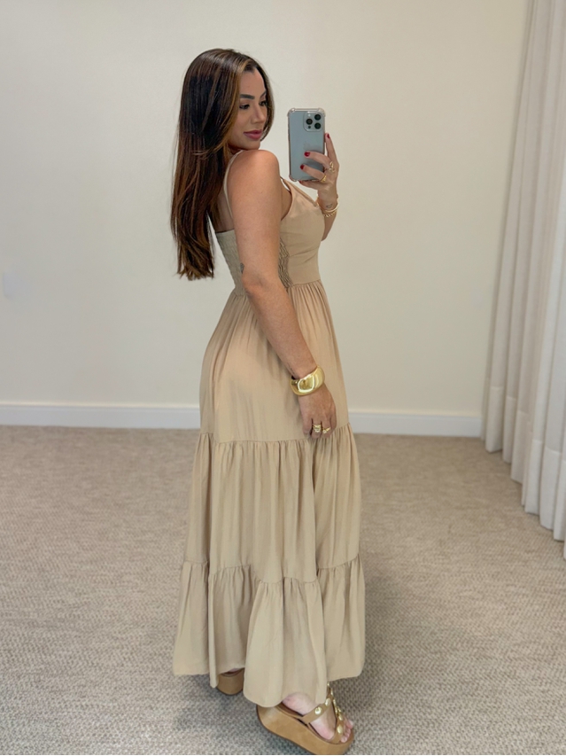Vestido Midi Atenas Cappuccino