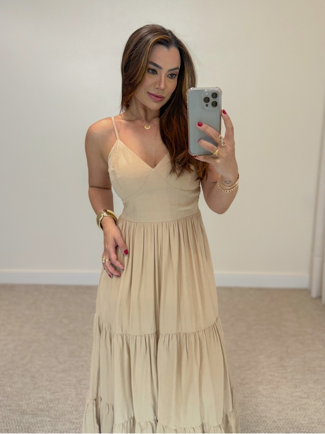 Vestido Midi Atenas Cappuccino