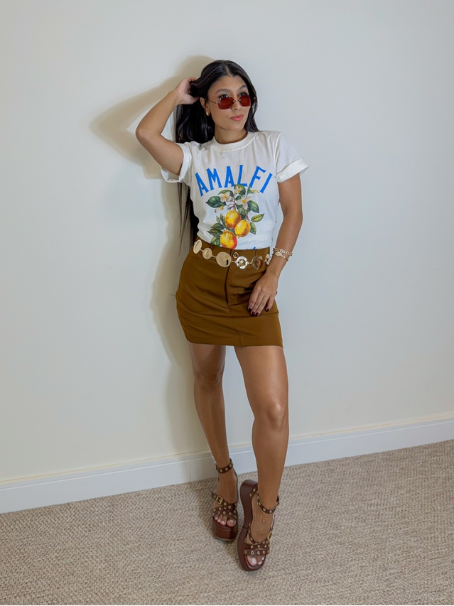 Saia Alfaiataria Jade Marrom