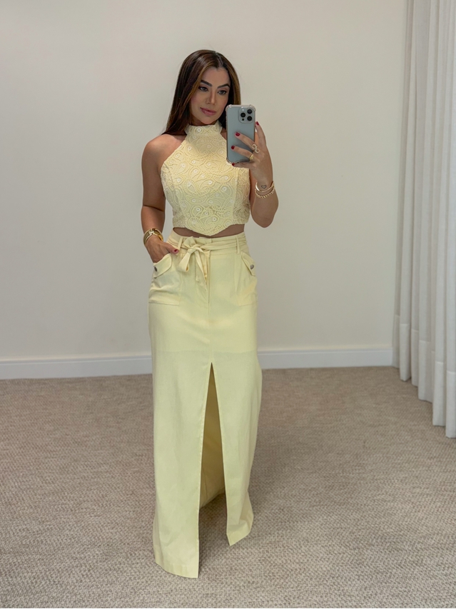 Conjunto Saia Mayra Manteiga