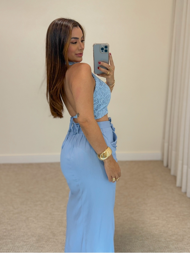 Conjunto Saia Mayra Azul 