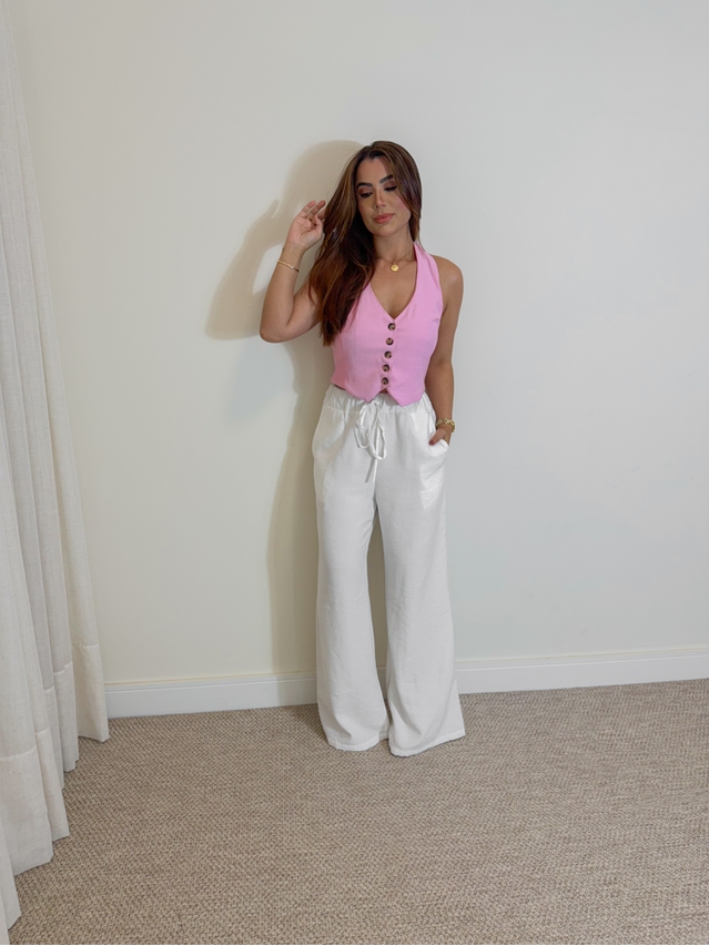 Blusa Frente Única Rosa