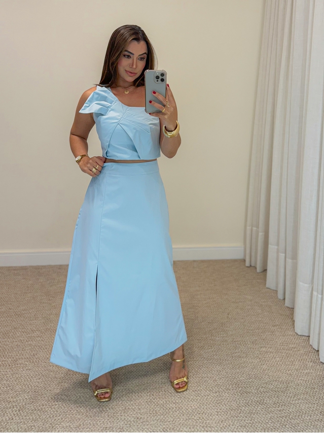 Conjunto Saia Germana Azul