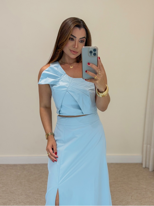Conjunto Saia Germana Azul