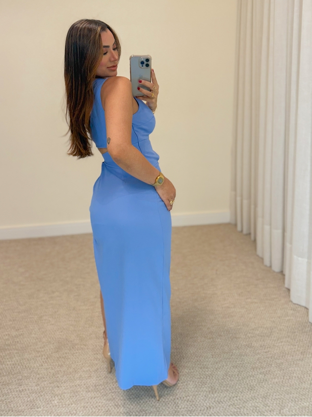 Vestido Midi Rita Azul 