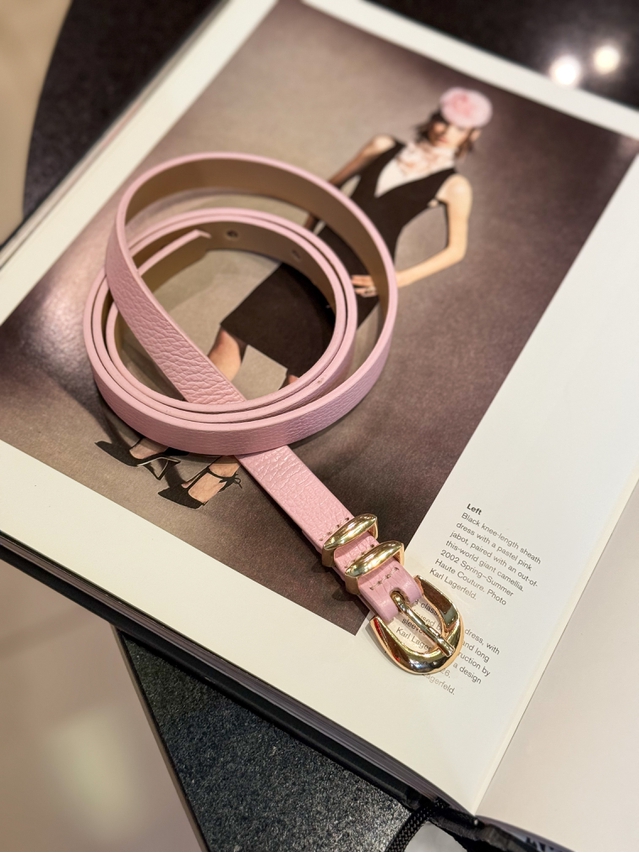 Cinto Couro Candy Rosa