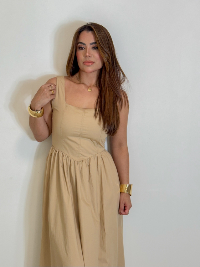 Vestido Alça Giovanna Cappuccino