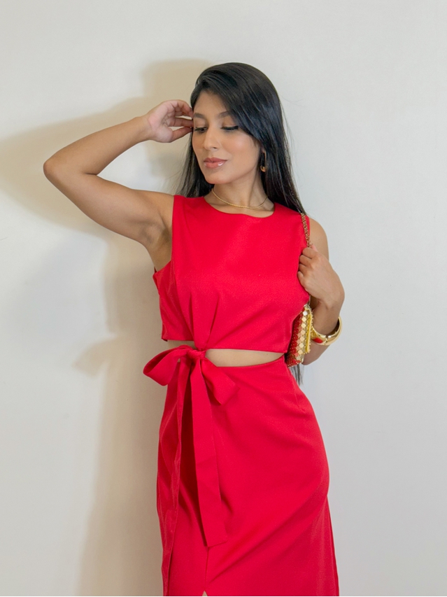 Conjunto Alfaiataria Madrid Vermelho