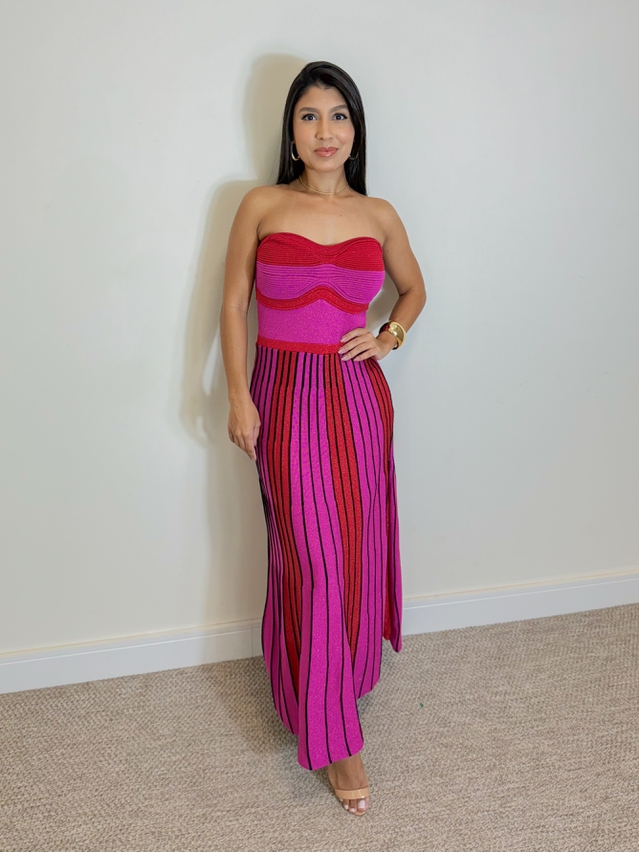 Vestido Tricot Santorini Rosa