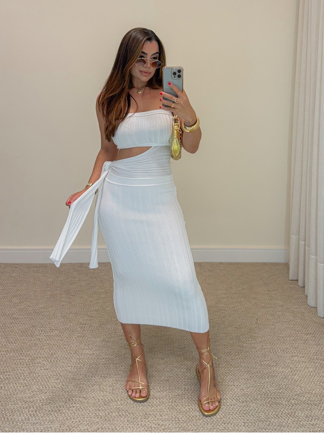 Vestido Midi Tricot Maristela Off