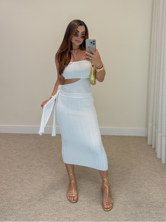 Vestido Midi Tricot Maristela Off