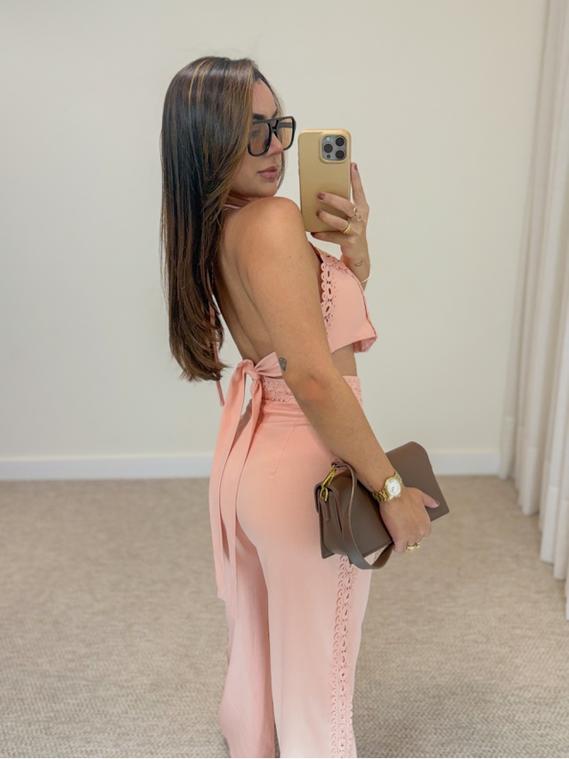 Conjunto Laise Pequim Rosa