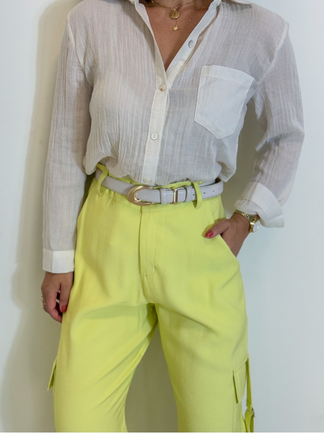 Cinto Couro Basic Off