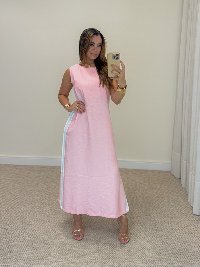 Vestido Listra Bolívia Rosa
