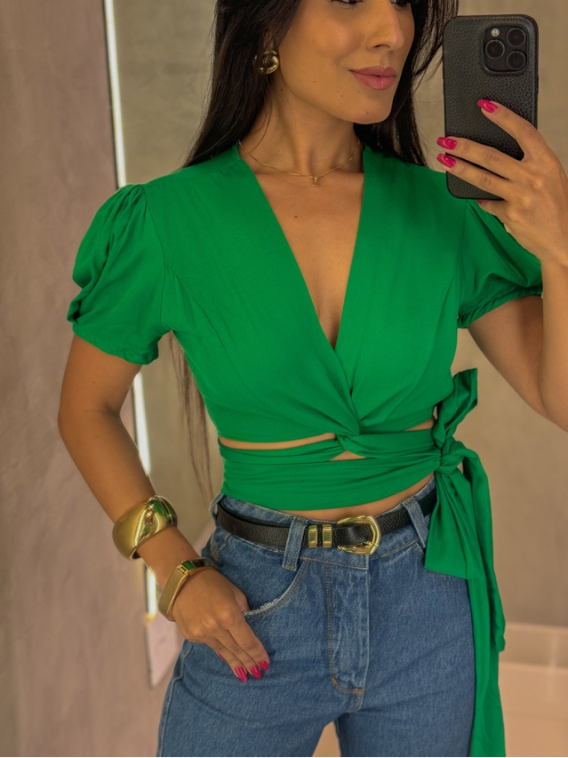 Cropped Amarração Ariele Verde