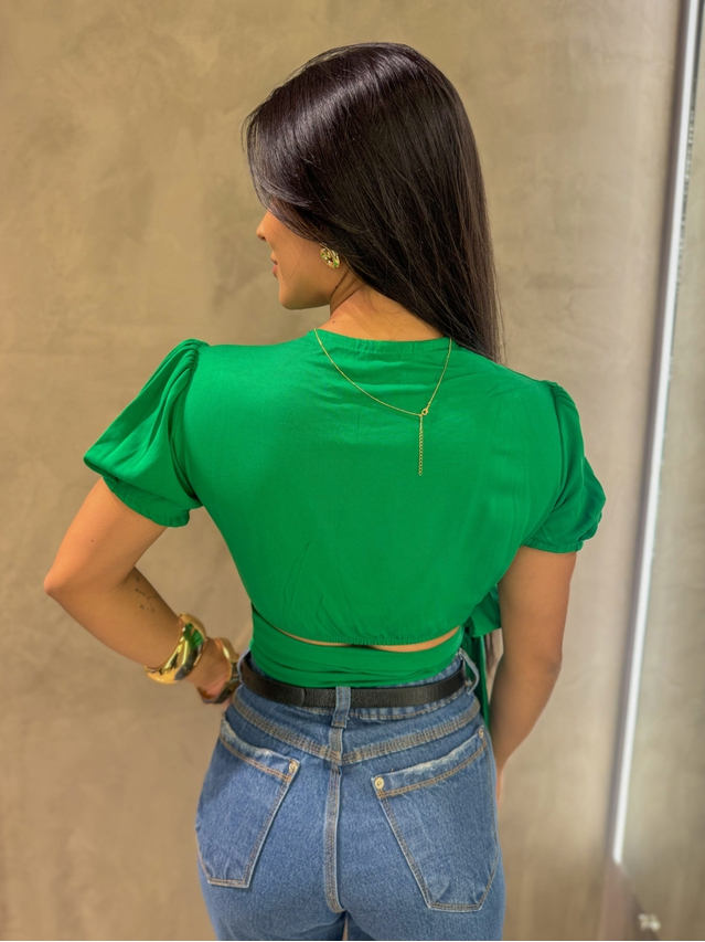 Cropped Amarração Ariele Verde