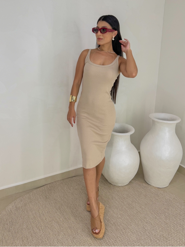 Vestido Regata Dinamarca Aveia