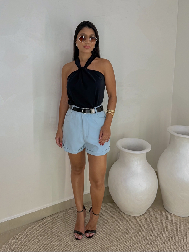 Blusa Detalhe Nó Preto