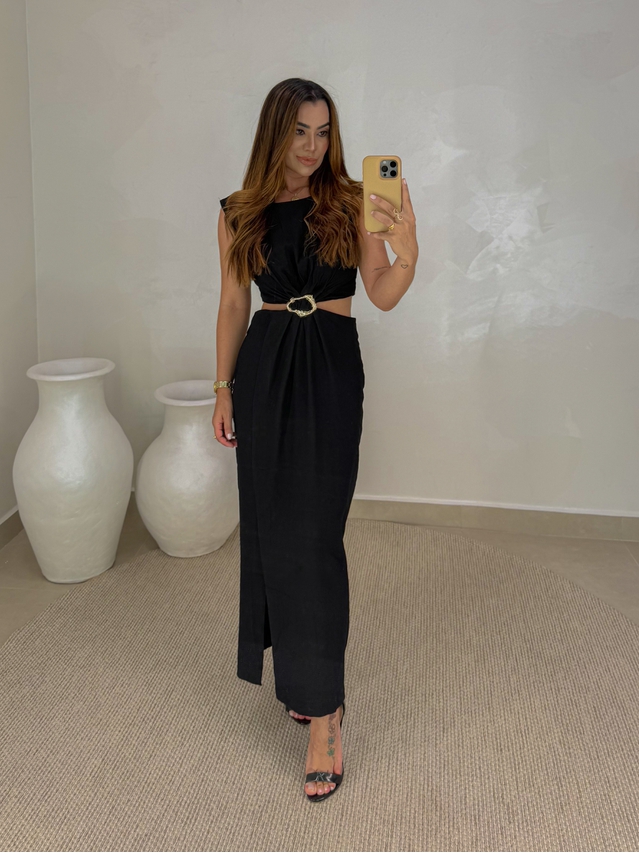 Vestido Midi Dubai Preto