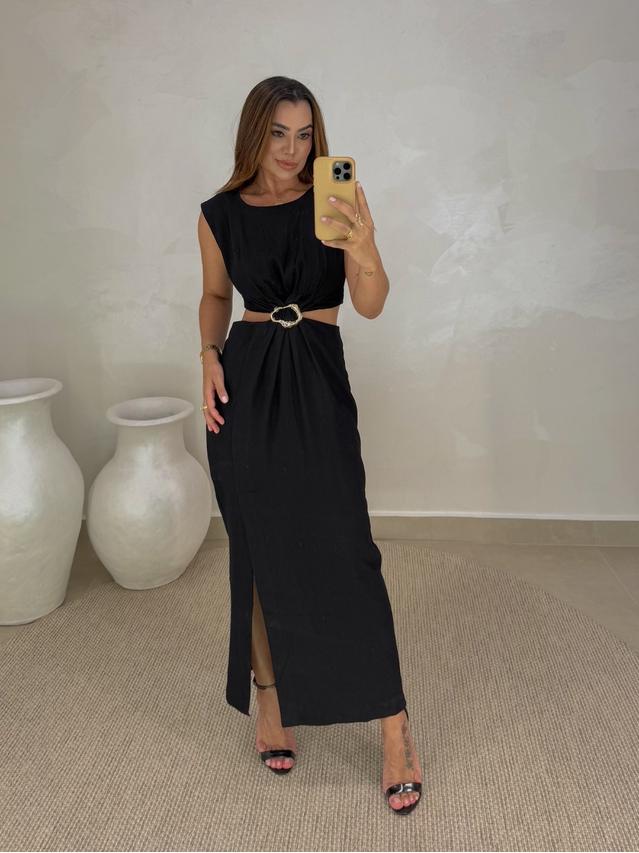 Vestido Midi Dubai Preto