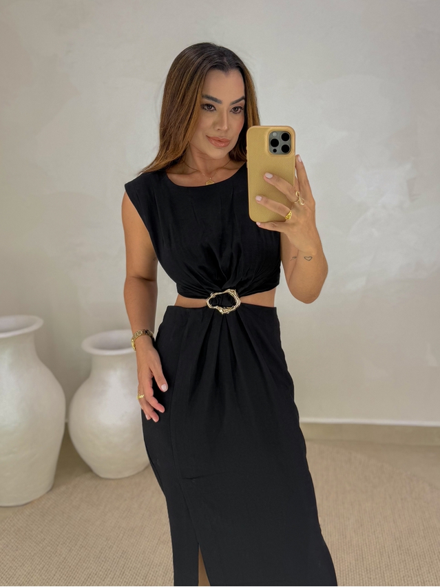 Vestido Midi Dubai Preto