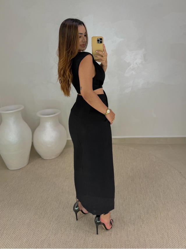 Vestido Midi Dubai Preto
