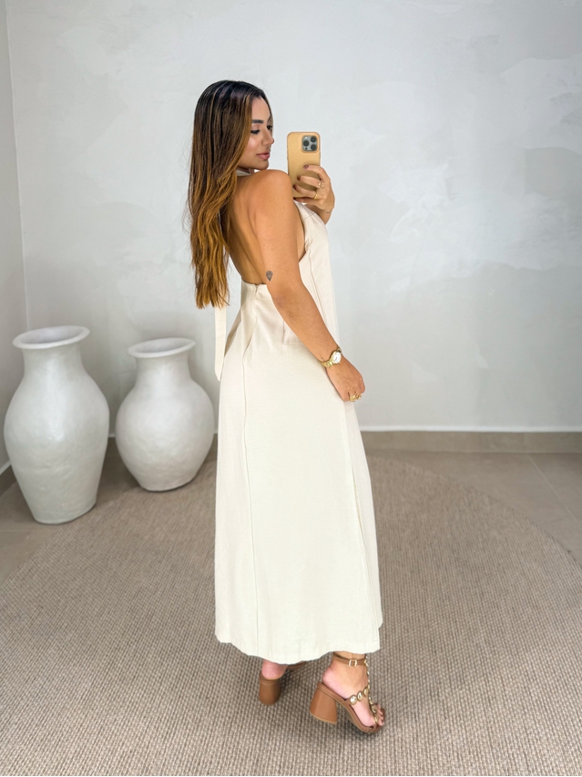 Vestido Frente Única Egito Areia