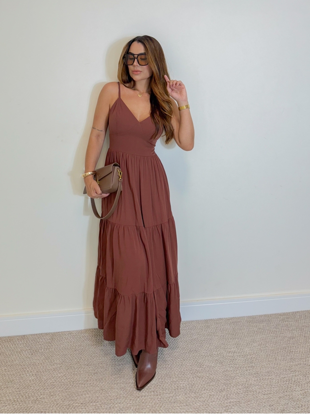 Vestido Midi Atenas Café